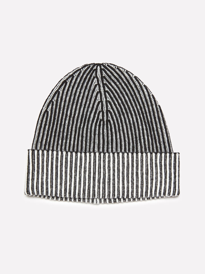 Black knit hat - null - Black | Sisley image number 1